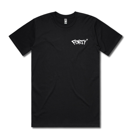 Fortyº Mini Logo Tee Black